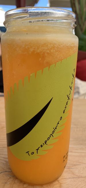  🍊 fresh juice  at Let's Vegan in Crete