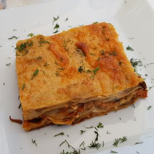 Vegan Lasagne at Let's Vegan in Crete