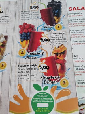 Smoothies at Let's Vegan in Crete