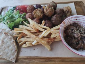 Meze plate for 2 at Let's Vegan in Crete