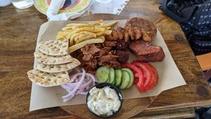 Vegan mixed grill for one person at Let's Vegan in Crete