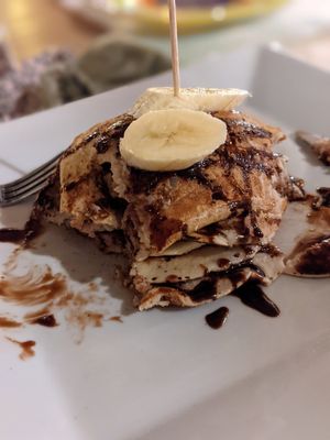 Vegan pancakes at Let's Vegan in Crete