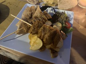 souvlaki   at Let's Vegan in Crete