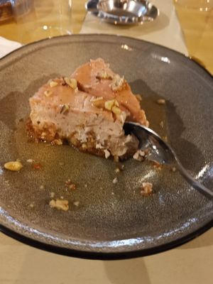 Strawberry cheesecake at Let's Vegan in Crete