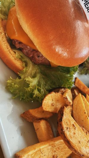 Beyond burger  at Let's Vegan in Crete