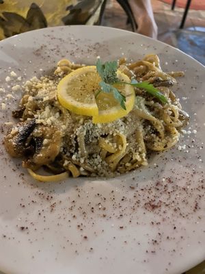 Vegan carbonara   at Let's Vegan in Crete