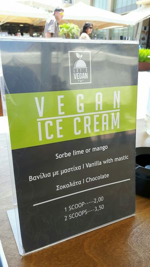 Vegan ice cream at Let's Vegan in Crete