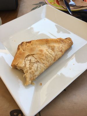 Vegan cheese pie was excellent - no funky vegan cheese taste at Let's Vegan in Crete