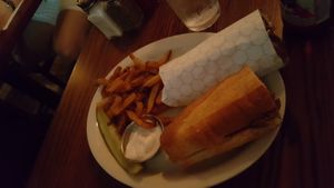 Vegan Cheesesteak with vegan malt vinegar mayonnaise.  at Royal Tavern in Philadelphia