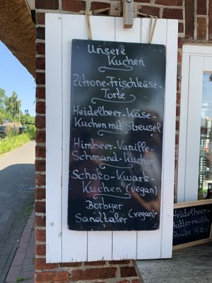 Angebotstafel  at NaturKost-Bar in Eckernfoerde