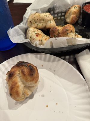 Garlic knots - must specify. Not on menu as vegan   at Sky's Pizza Pie in Pensacola