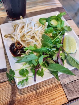 Veggie Pho Side with Hoisin Sauce at Viet Kitchen in Santa Maria