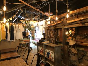 Inside the cafe  at Tasogare Coffee in Osaka