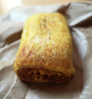 Cauliflower Bhaji Sausage Roll at Hopefield Animal Sanctuary - Max's Cafe in Brentwood
