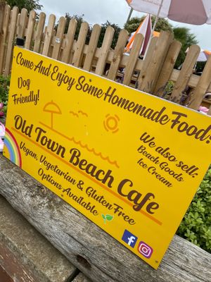 Sign  at Old Town Beach Cafe  in Hunstanton