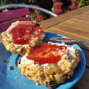 Tropical fruit scone at Old Town Beach Cafe  in Hunstanton