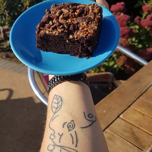 Pecan, maple, chocolate brownie (or something like that) at Old Town Beach Cafe  in Hunstanton