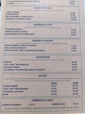 Lots of choice at Old Town Beach Cafe  in Hunstanton