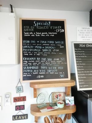 Specials board for the summer at Old Town Beach Cafe  in Hunstanton