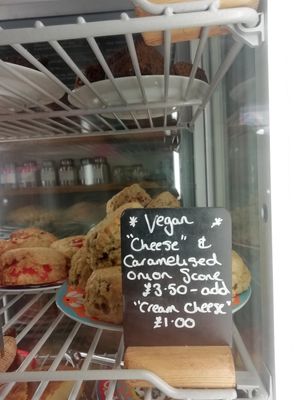 Vegan cheese and caramelised onion scones at Old Town Beach Cafe  in Hunstanton
