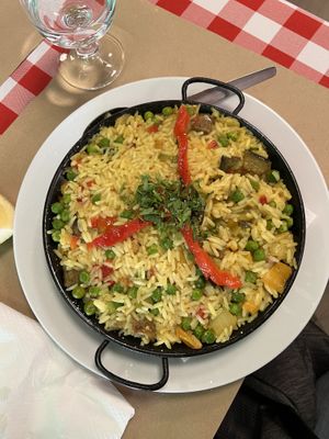 Vegan paella  at Forno D'Orca in Nazare