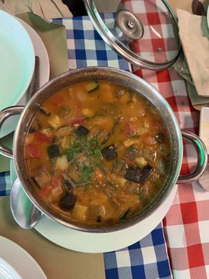 Bean and vegetable stew  at Forno D'Orca in Nazare
