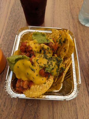 The nachos in question at Las Niñas Veganas in Cadiz