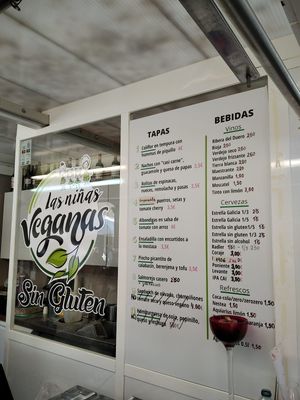 Menu at Las Niñas Veganas in Cadiz