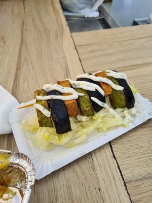 #7 the pincho (minus one piece of tofu which I already ate) at Las Niñas Veganas in Cadiz