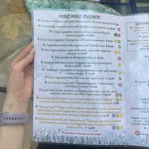 Lunch menu part 1  at Munz Munz in Monopoli