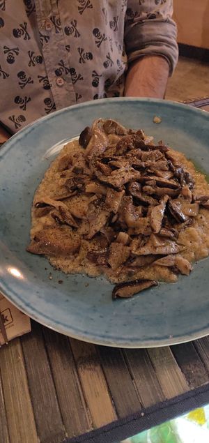 Polenta with mushroom sauce at Munz Munz in Monopoli