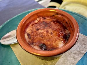Catalan cream with forest berries.  at Munz Munz in Monopoli