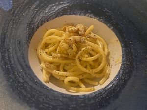 Carbonara…  Squisito!   at Munz Munz in Monopoli