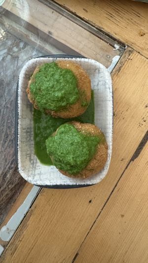 Crocchette con ‘nduja vegano fatto in casa 🤩  at Munz Munz in Monopoli