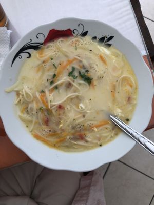 Really yummy soup, really big portion as well at Eden  in Ica