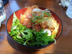 Karaage don at Izakaya Midori in Reedy Creek