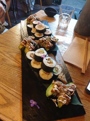 Chick'n avo nigiri and rolls at Izakaya Midori in Reedy Creek