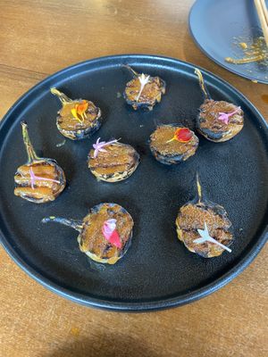 Charred miso eggplant   at Izakaya Midori in Reedy Creek