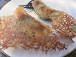 Gyozaholic (well, part thereof…😬). So good!!  at Izakaya Midori in Reedy Creek