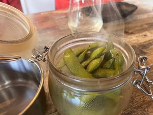 Smoked edamame  at Izakaya Midori in Reedy Creek
