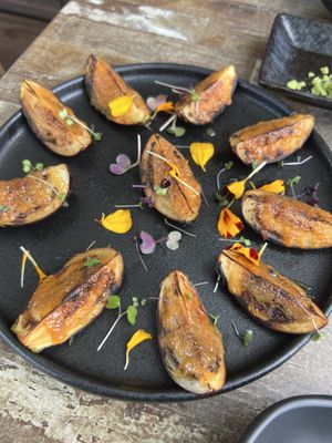 Eggplant with miso and yuzu dressingg  at Izakaya Midori in Reedy Creek