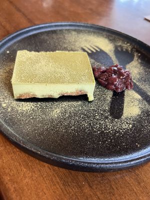 Matcha and red bean dessertt  at Izakaya Midori in Reedy Creek