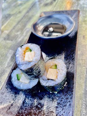 Tempura Tofu With Teriyaki Sauce Sushi  at Izakaya Midori in Reedy Creek
