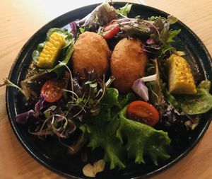 Corn creamy croquette at Izakaya Midori in Reedy Creek