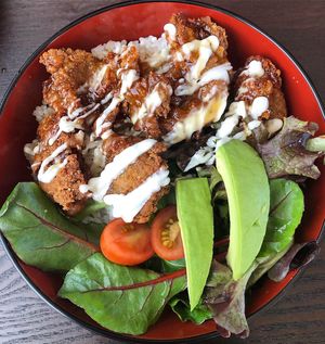 Karaage don at Izakaya Midori in Reedy Creek