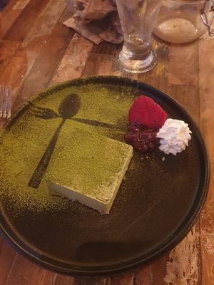 Beautiful new macha cheesecake at Izakaya Midori in Reedy Creek