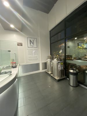 Liquid nitrogen  at Creamistry - Akard St in Dallas