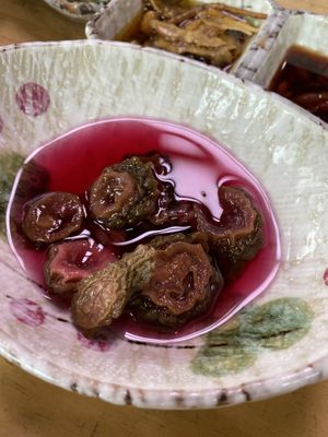 They called this some kind of apple.  I don’t remember!  at Jeombongsan Sanchae in Sokcho