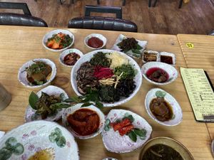 Look at that spread!  at Jeombongsan Sanchae in Sokcho