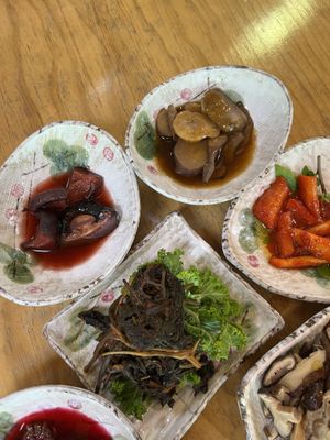 Incredible banchans  at Jeombongsan Sanchae in Sokcho